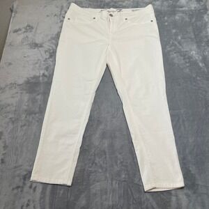 Seven7 Women's White Pants Size 14 Corduroy Skinny Easy Fit
